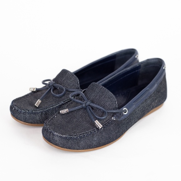 Michael Kors Denim Moccasin Loafers Flats Women’s 7M - Picture 2 of 10